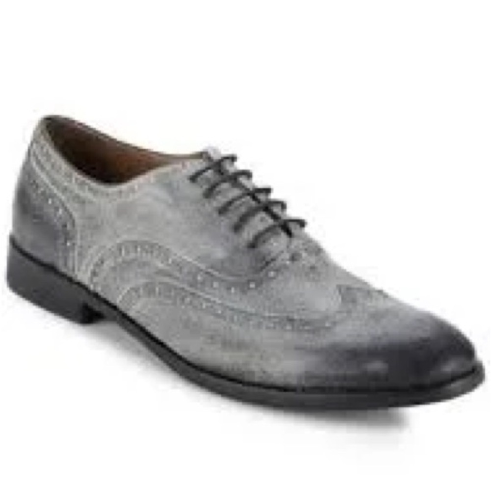 Men's Gray John Varvatos Oxford Dress Shoes
